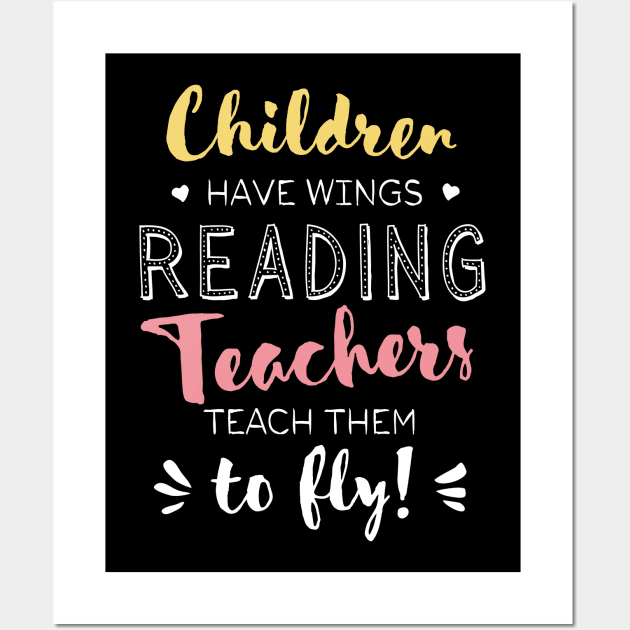 Reading Teacher Gifts - Beautiful Wings Quote Wall Art by BetterManufaktur